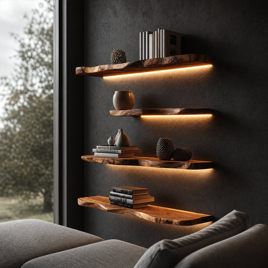 Rustic Floating Wall Shelf Living Room Bedroom Office