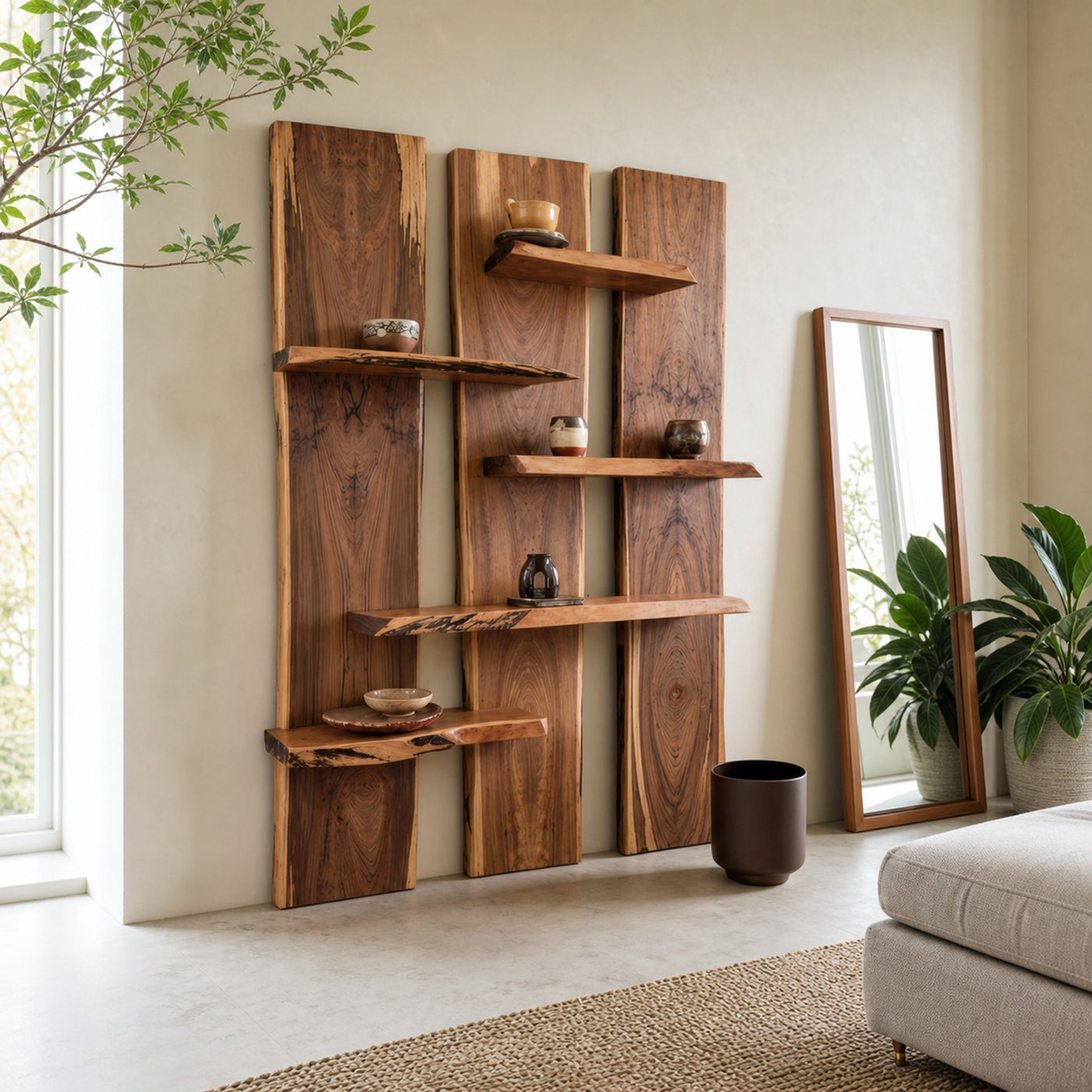 Rustic Floating Wall Shelves For Home And Office - product view 6