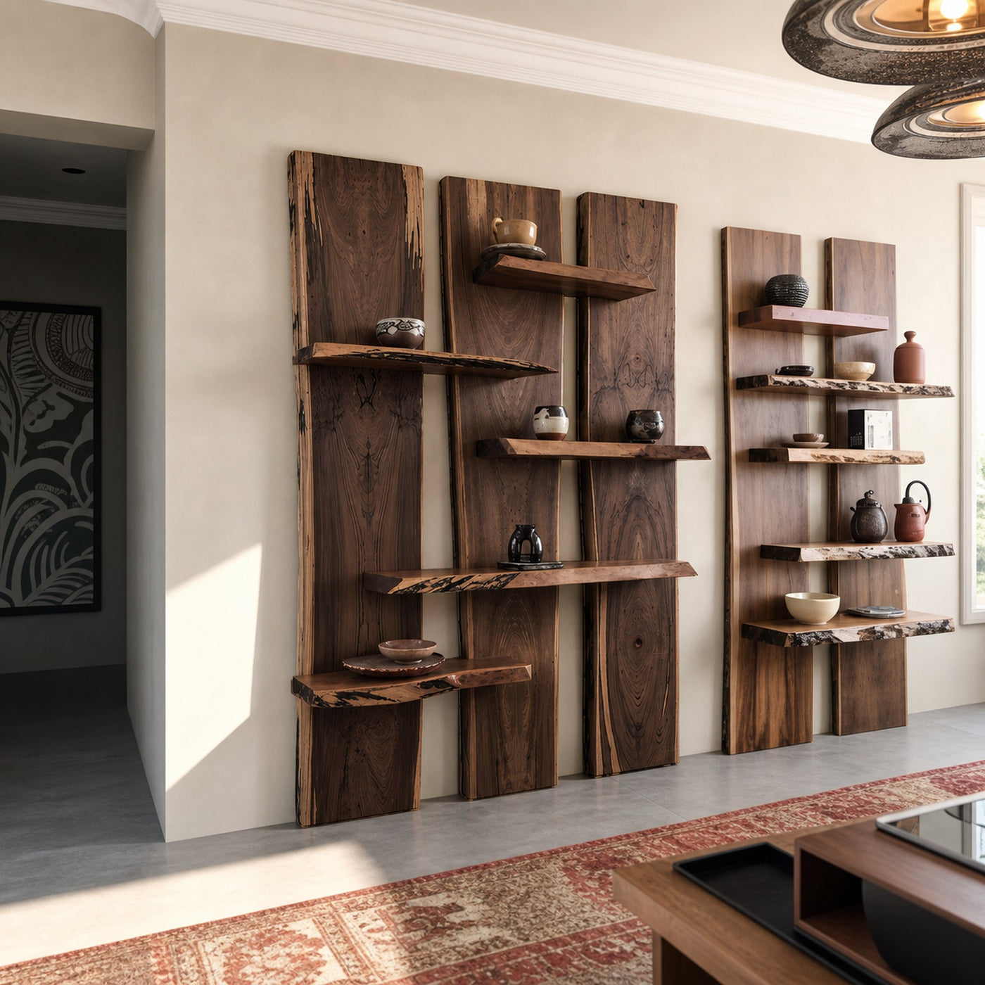 Rustic Floating Wall Shelves For Home And Office - product view 7