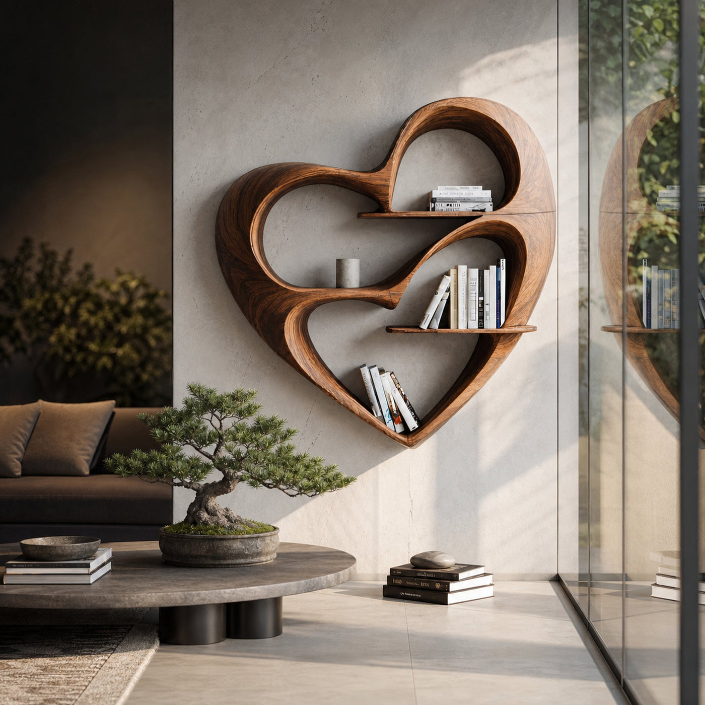 Rustic Live Edge Bookshelf For Cozy Bedroom Appeal - product view 6