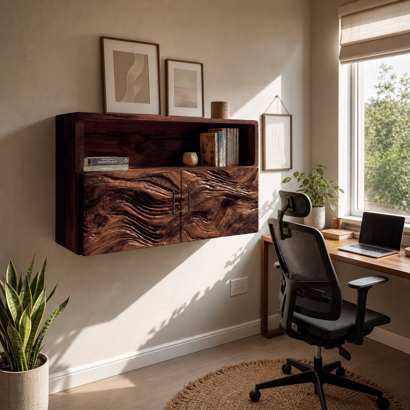 Rustic Live Edge Floating Shelf For Living Room Wall Decor Display - product view 7