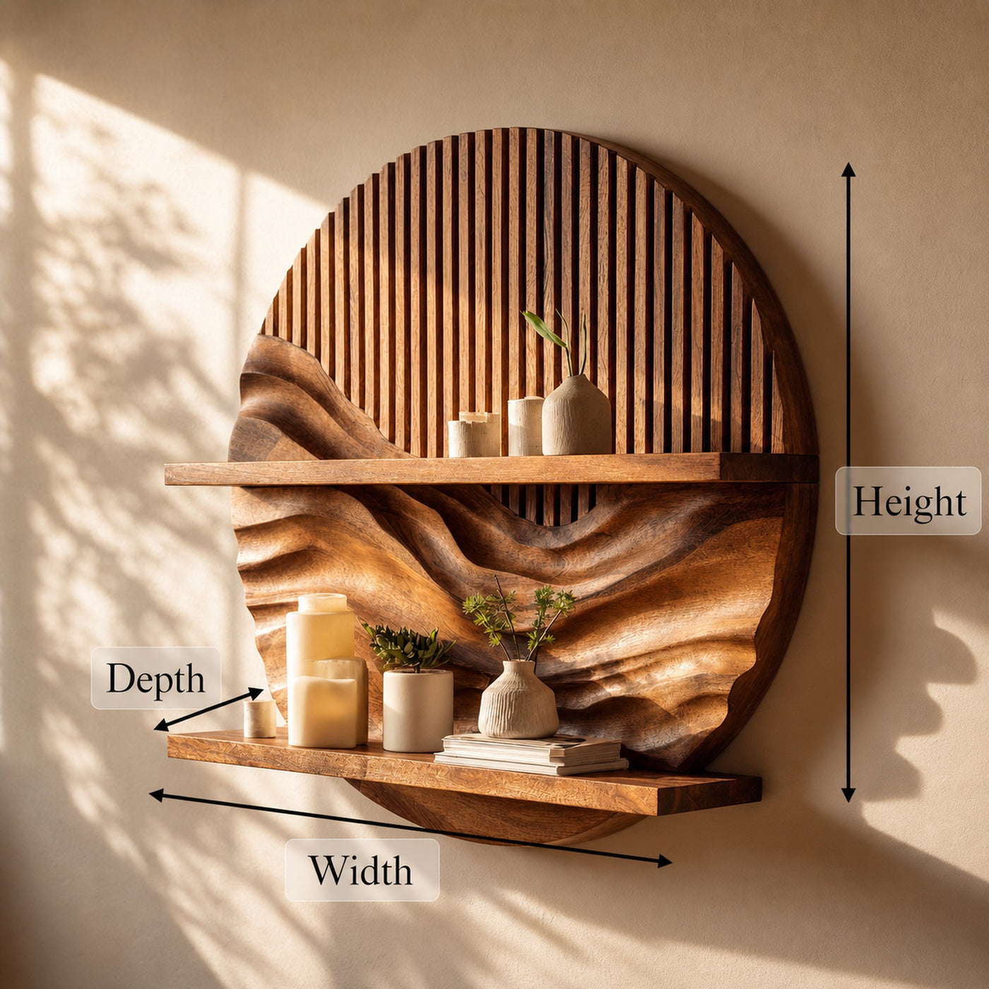 Rustic Minimal Wall Shelf For Living Room Or Modern Interior - product view 4