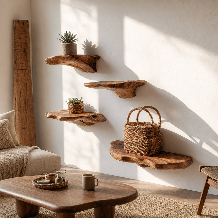 Rustic Mushroom Shelf Living Room Or Kitchen