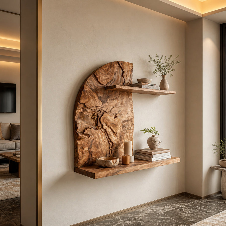 Rustic Wall Shelf For Living Room And Home Interior