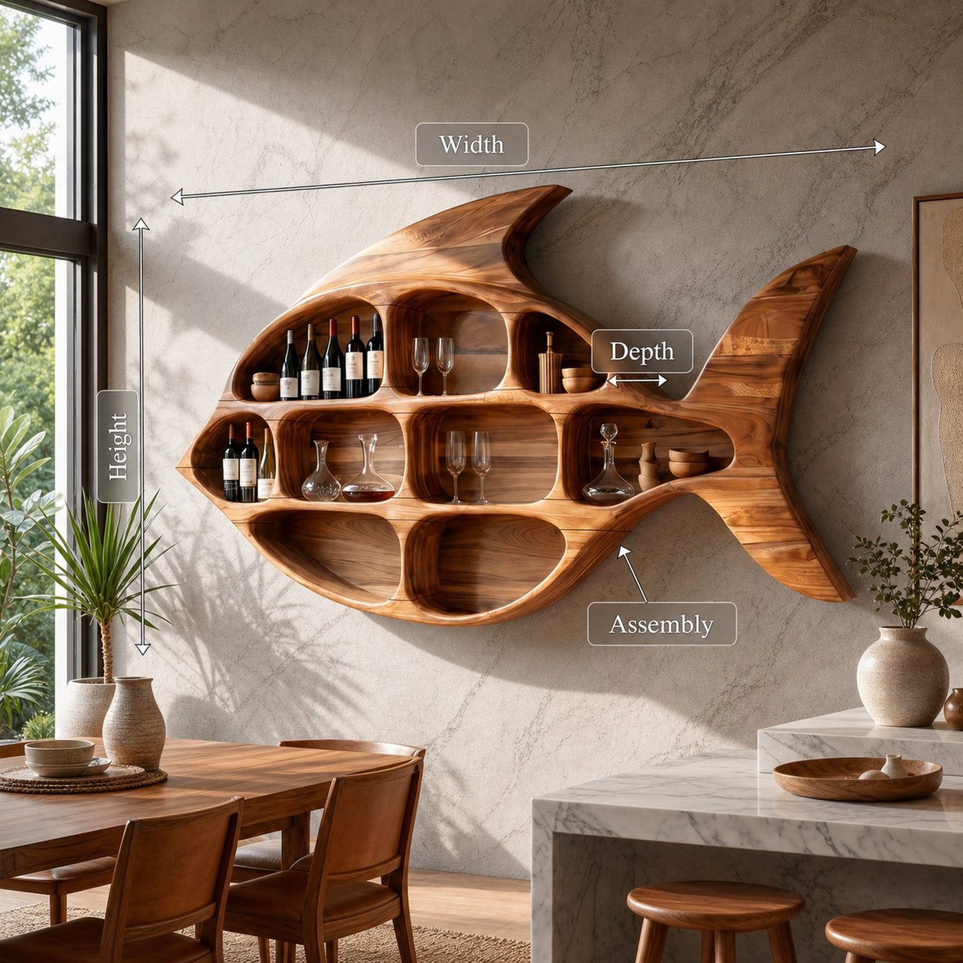 Rustic Wall Wine Rack For Home Lounge Wine Organizer - product view 7
