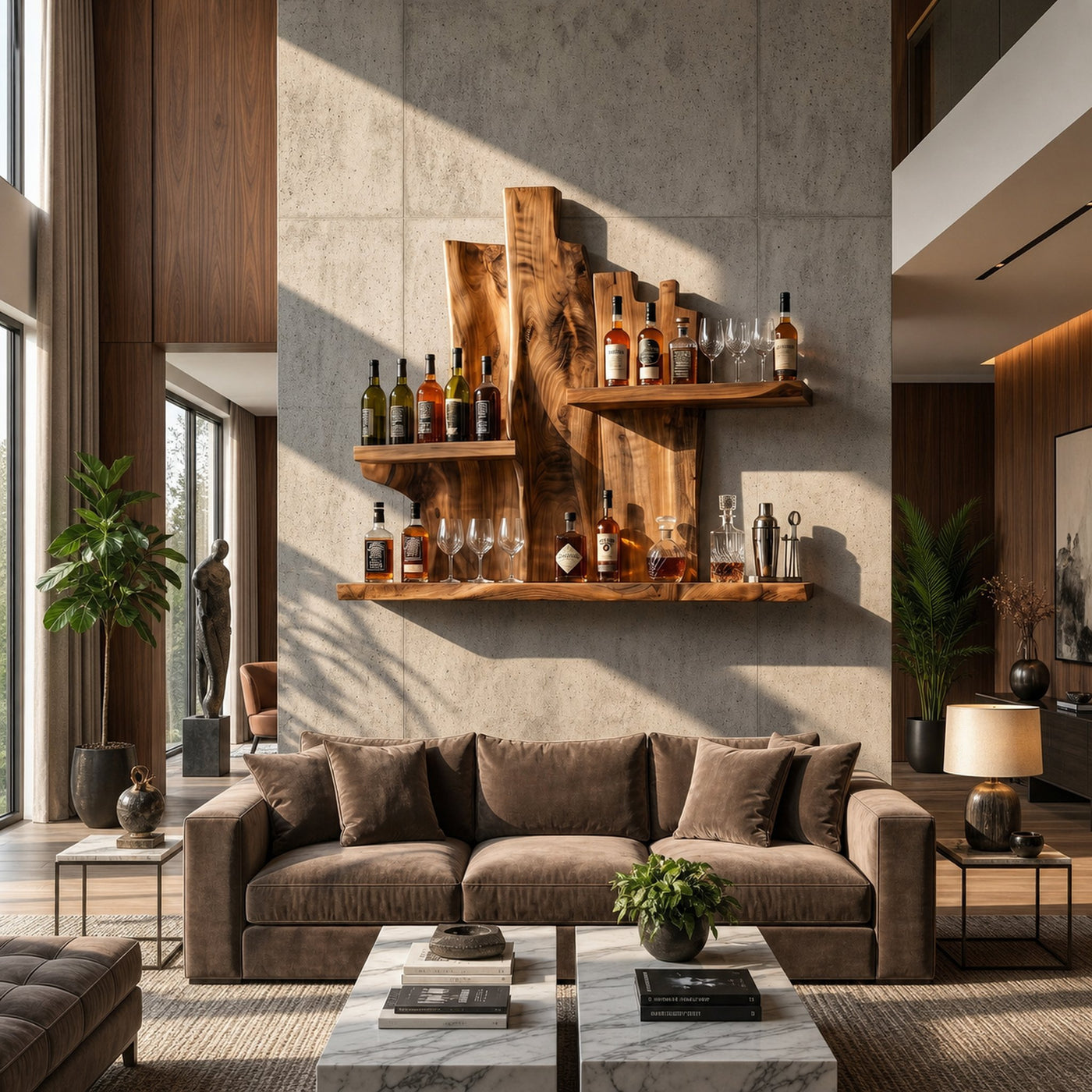 Rustic Wall WineStand For Dining Lounge Bottle Showcase Unit - product view 6