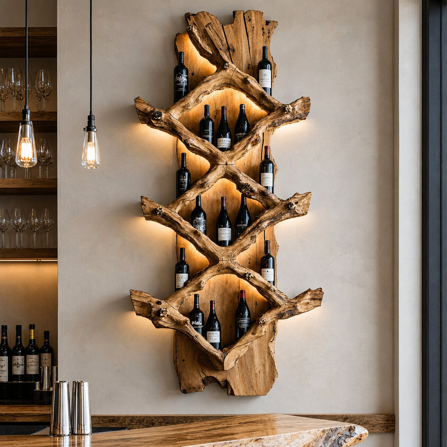 Rustic Wine Holder For Furniture Country Bar Vibe