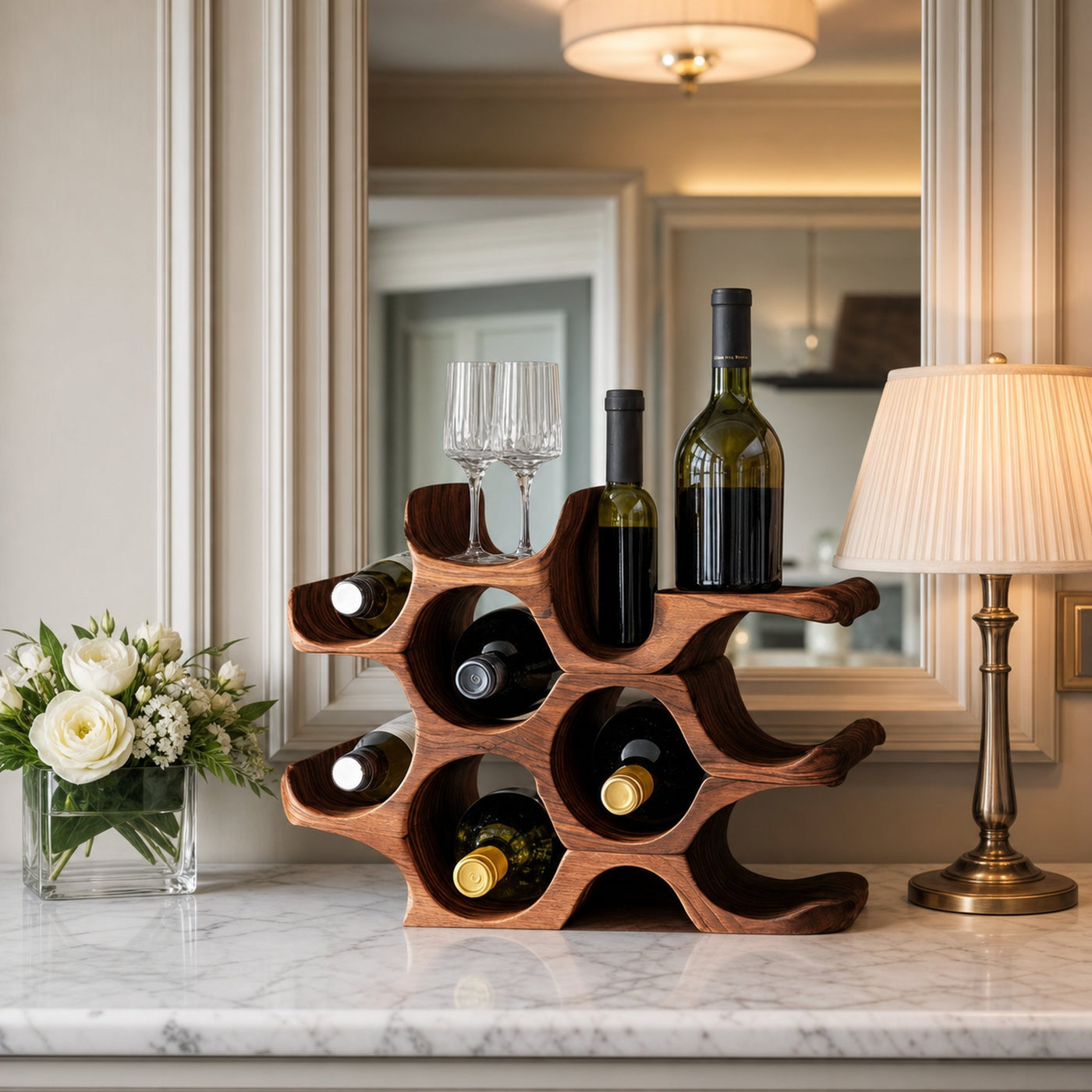 Rustic Wine Holder For Warm Kitchen - product view 6