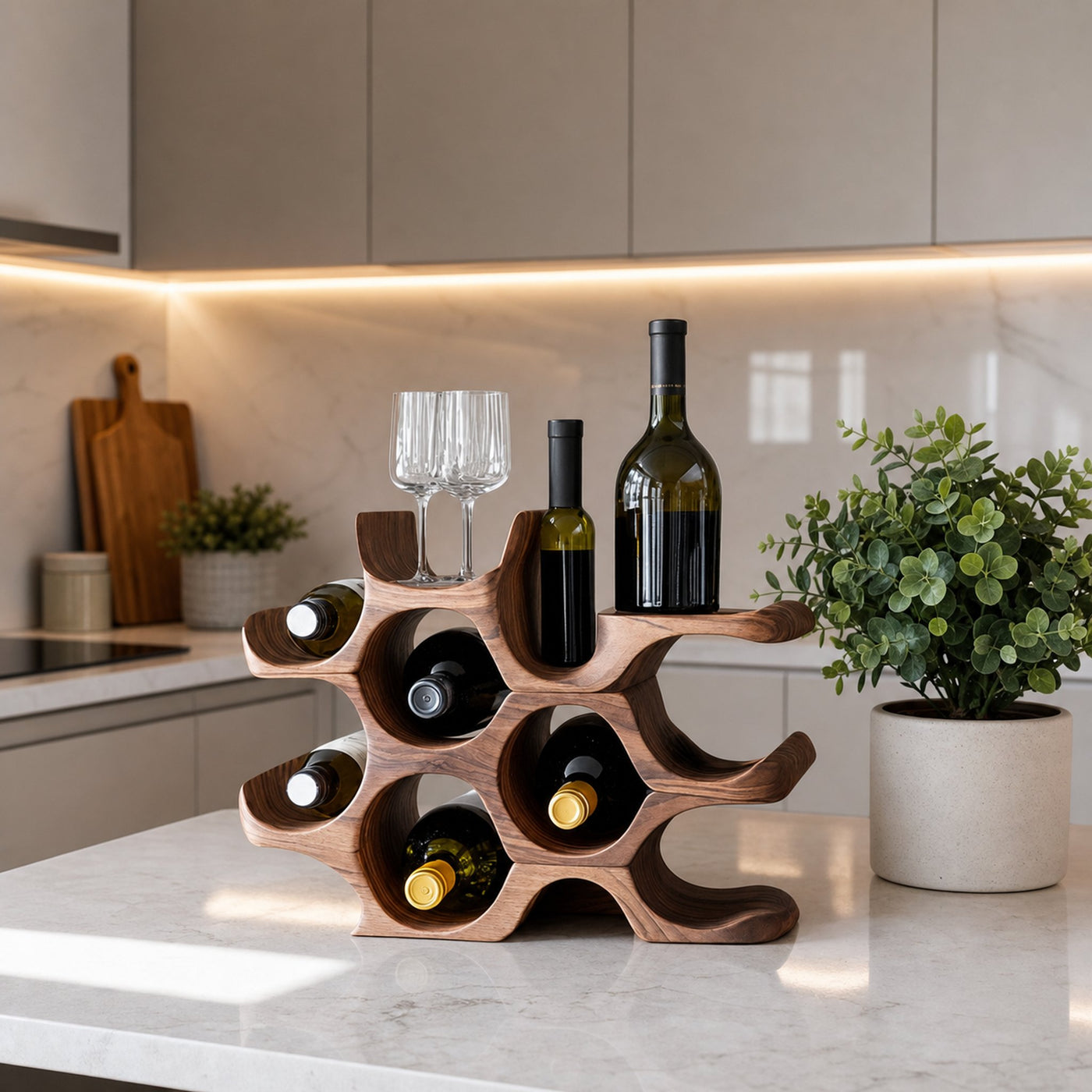 Rustic Wine Holder For Warm Kitchen - product view 7