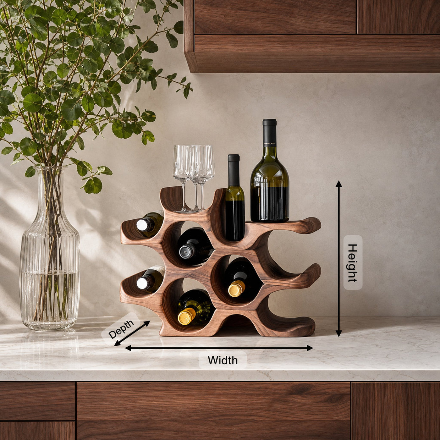 Rustic Wine Holder For Warm Kitchen - product view 8