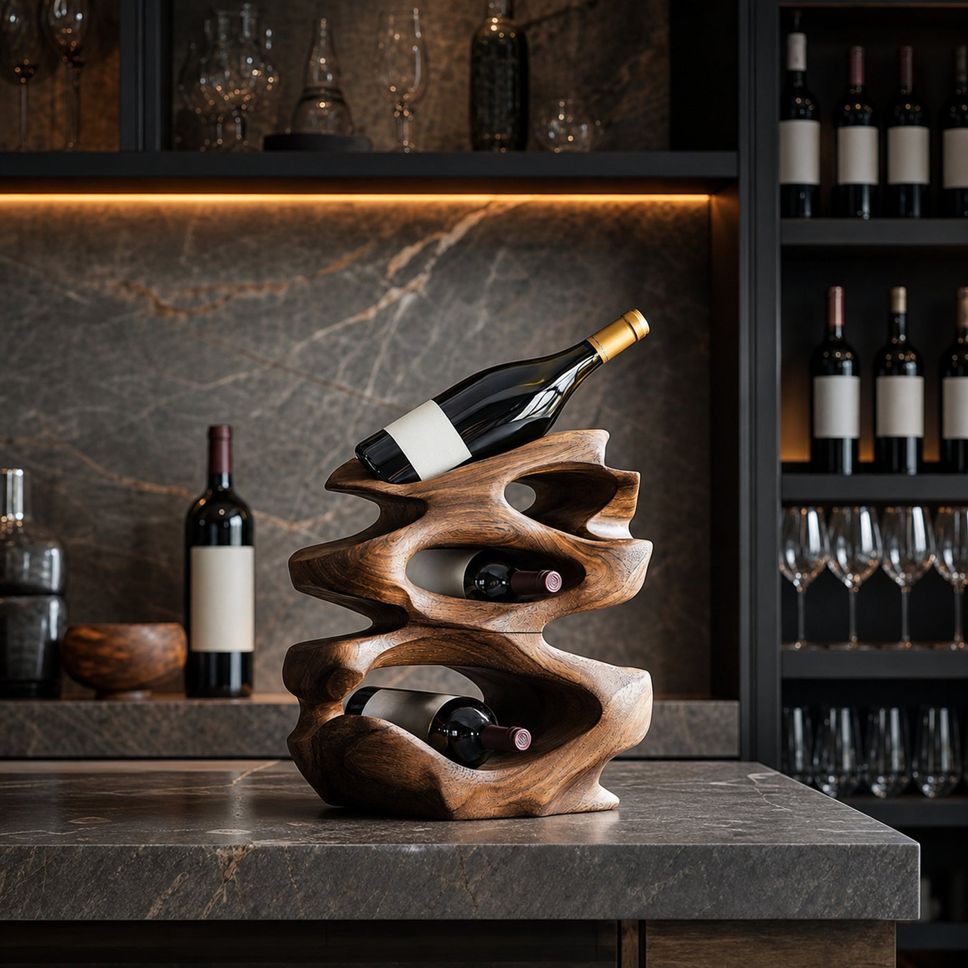 Rustic Wine Rack For Living Room Wine Bar Corner