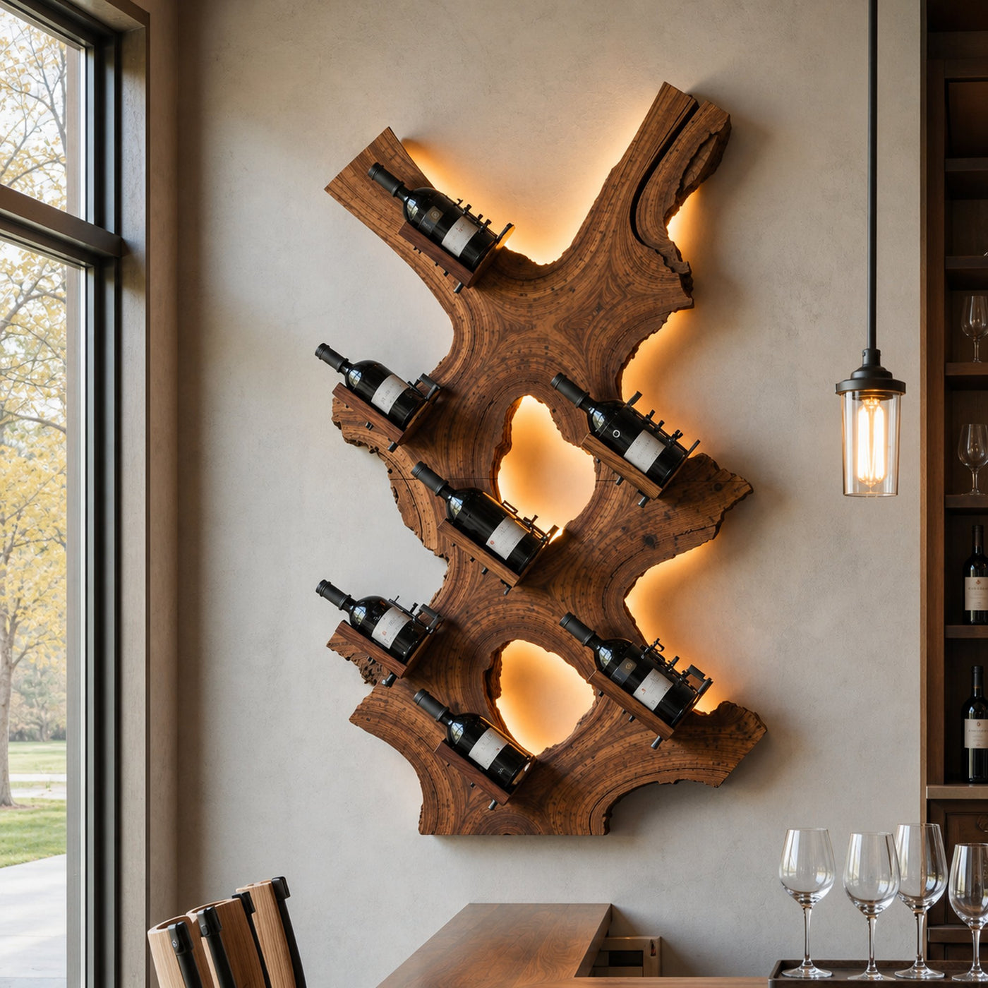 Rustic Wine Stand For Living Room Wood Wine Storage