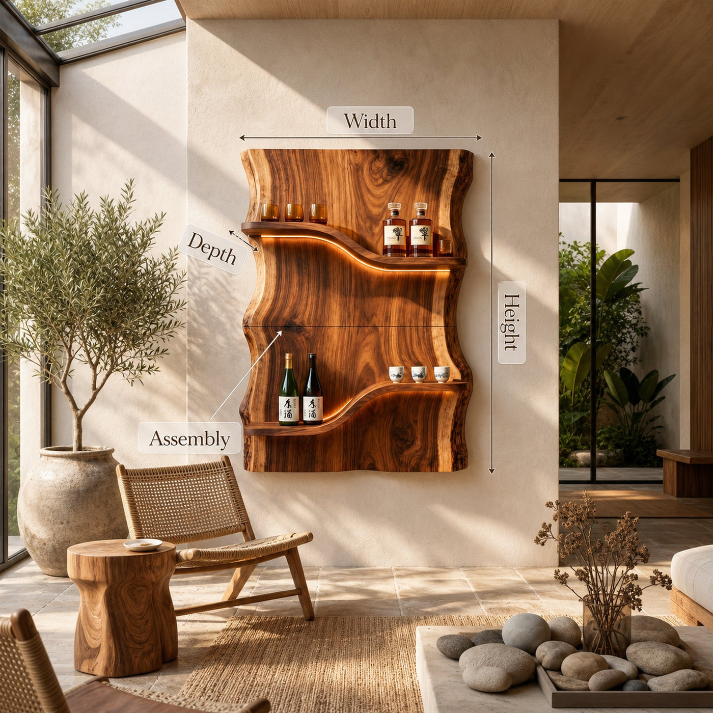 Scandinavian Multi Tier Wine Rack Shelf For Living Room - product view 8