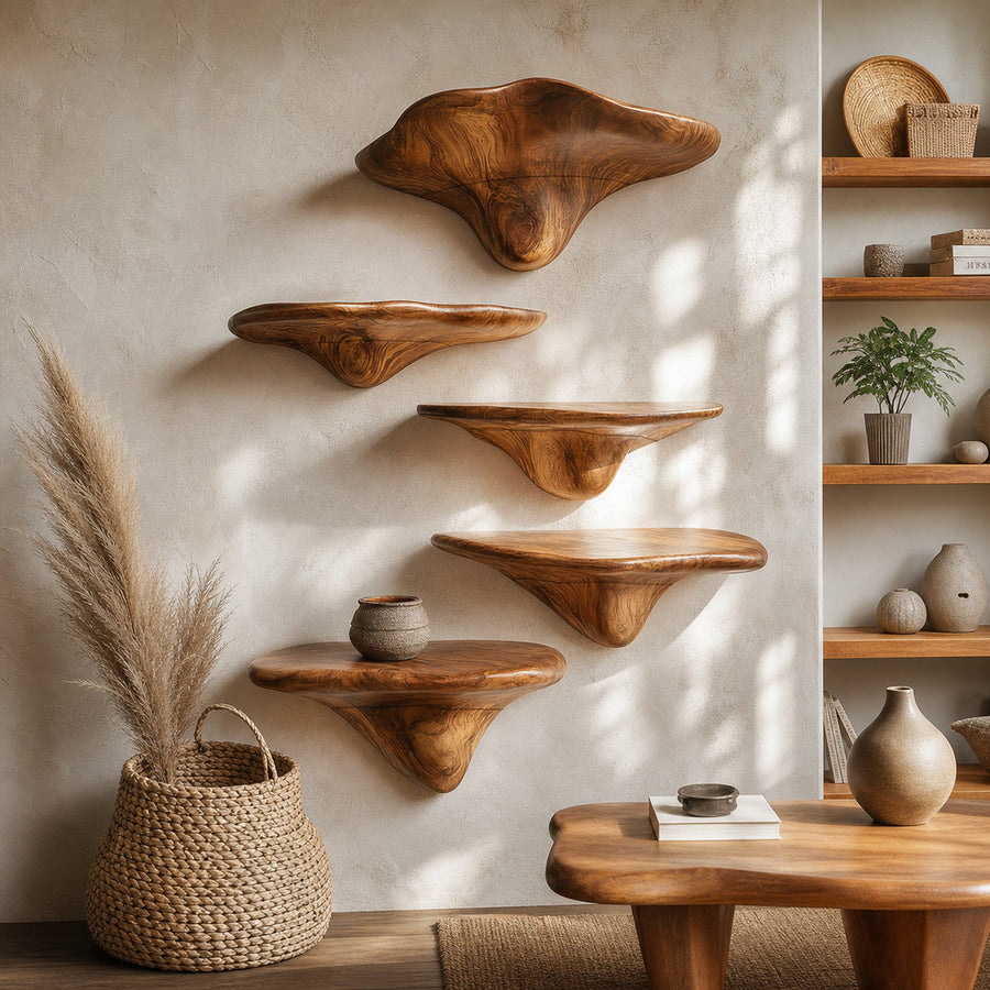 Sculptural Mushroom Shelf Living Room Or Kitchen