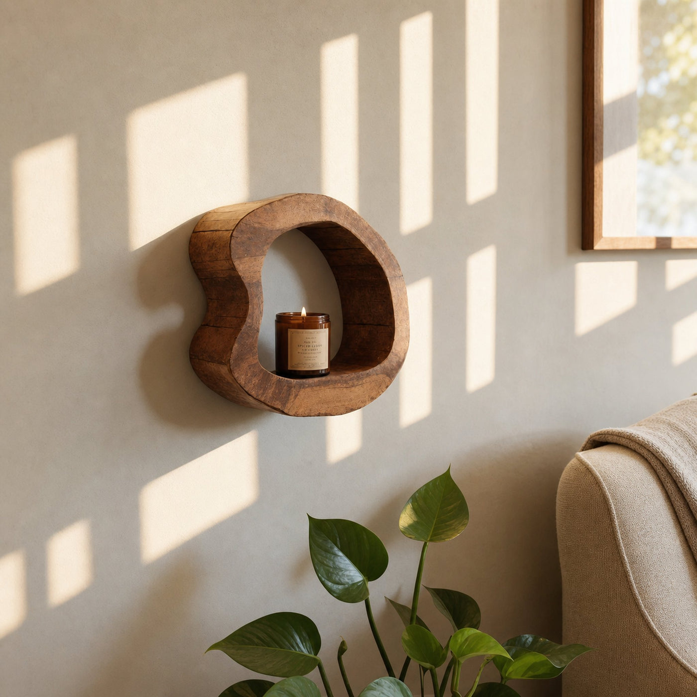 Sculptural Wall Shelf Set For Living Room Or Hallway