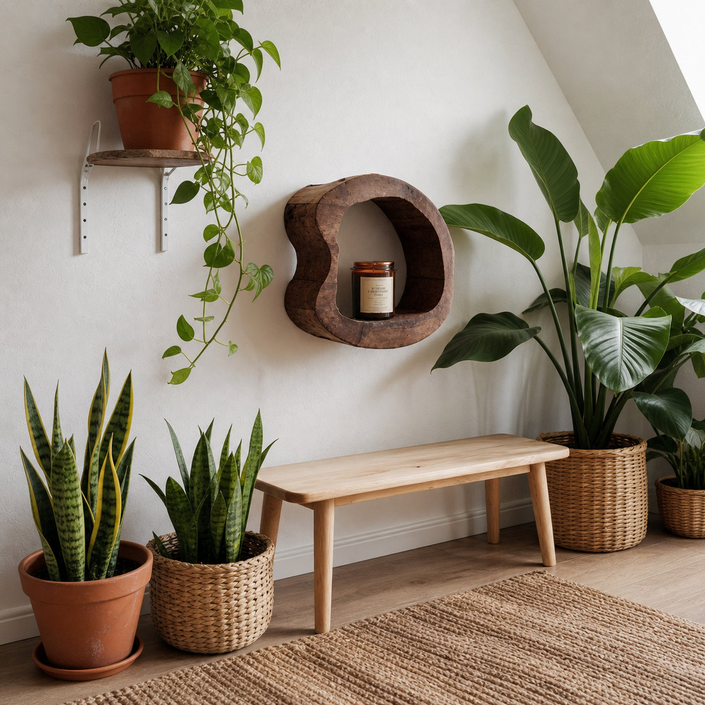 Sculptural Wall Shelf Set For Living Room Or Hallway - product view 7