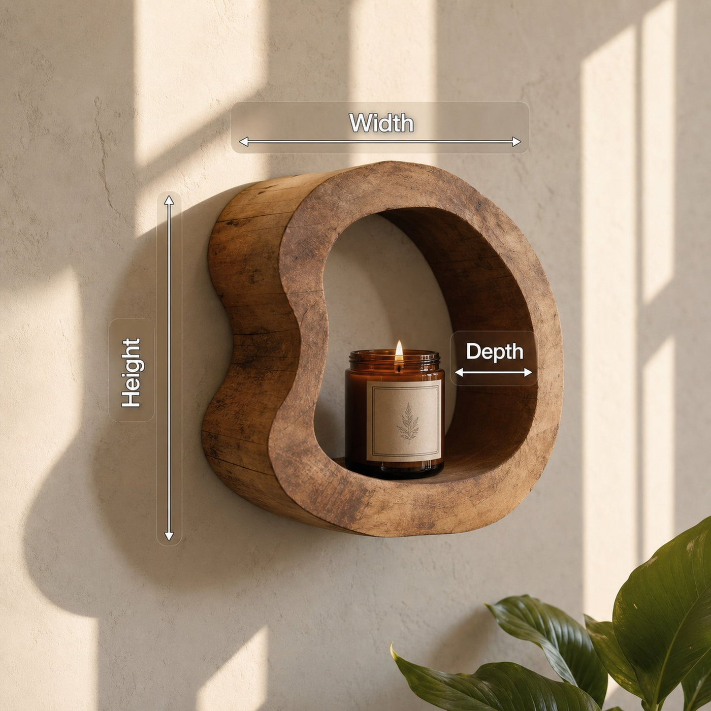 Sculptural Wall Shelf Set For Living Room Or Hallway - product view 8