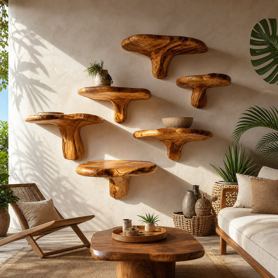 Statement Mushroom Shelf Living Room Or Kitchen