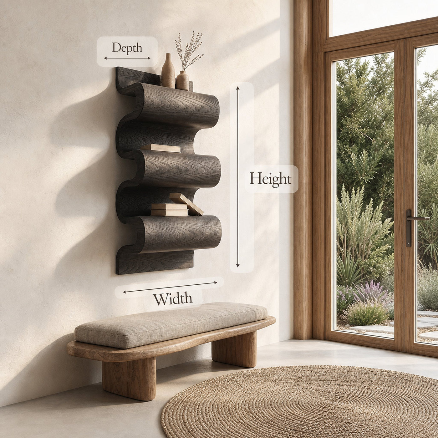 Unique Sculptural Wall Bookshelf For Living Room And Bedroom - product view 8
