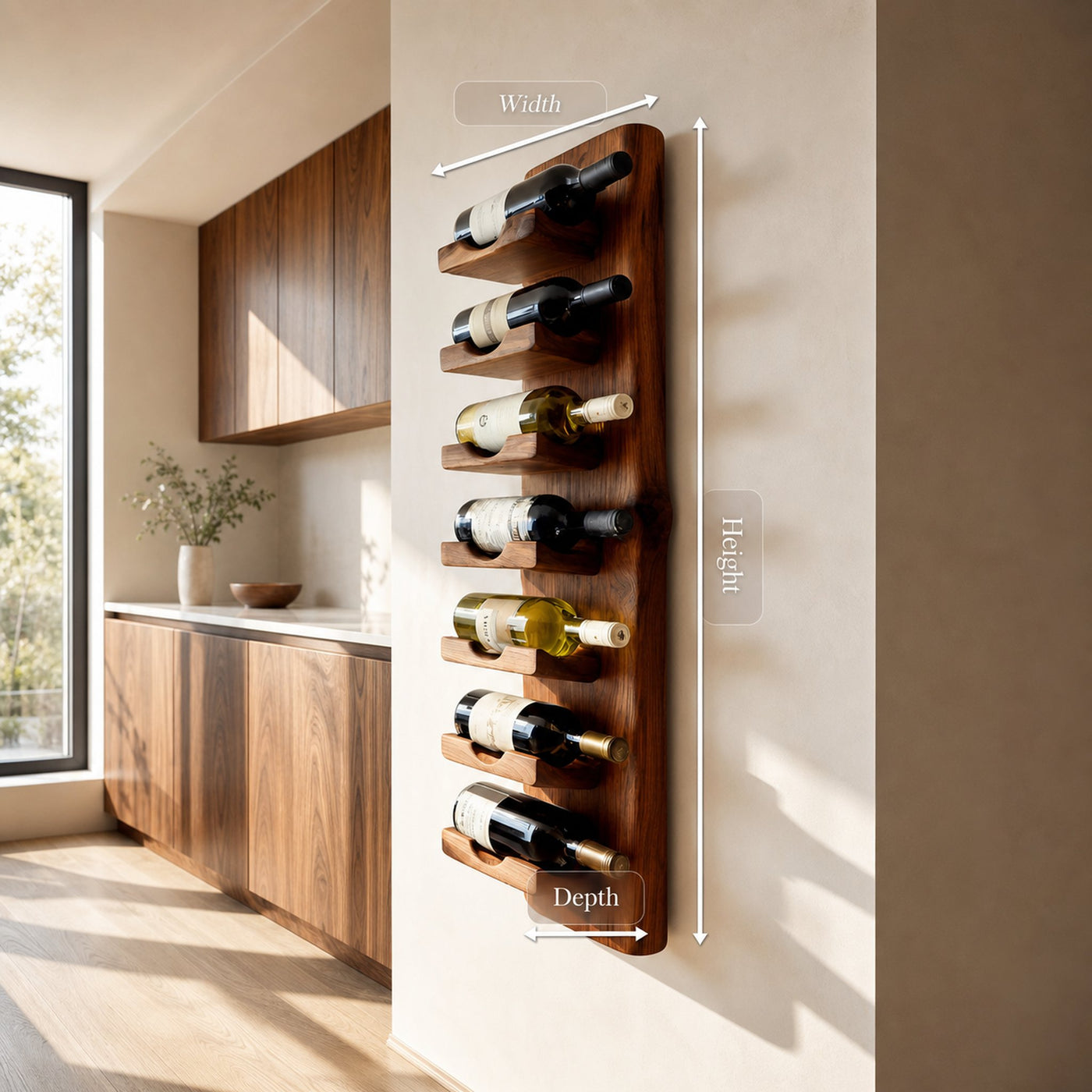 Vertical Wine Rack Wall Mounted For Dining Or Home Bar - product view 8