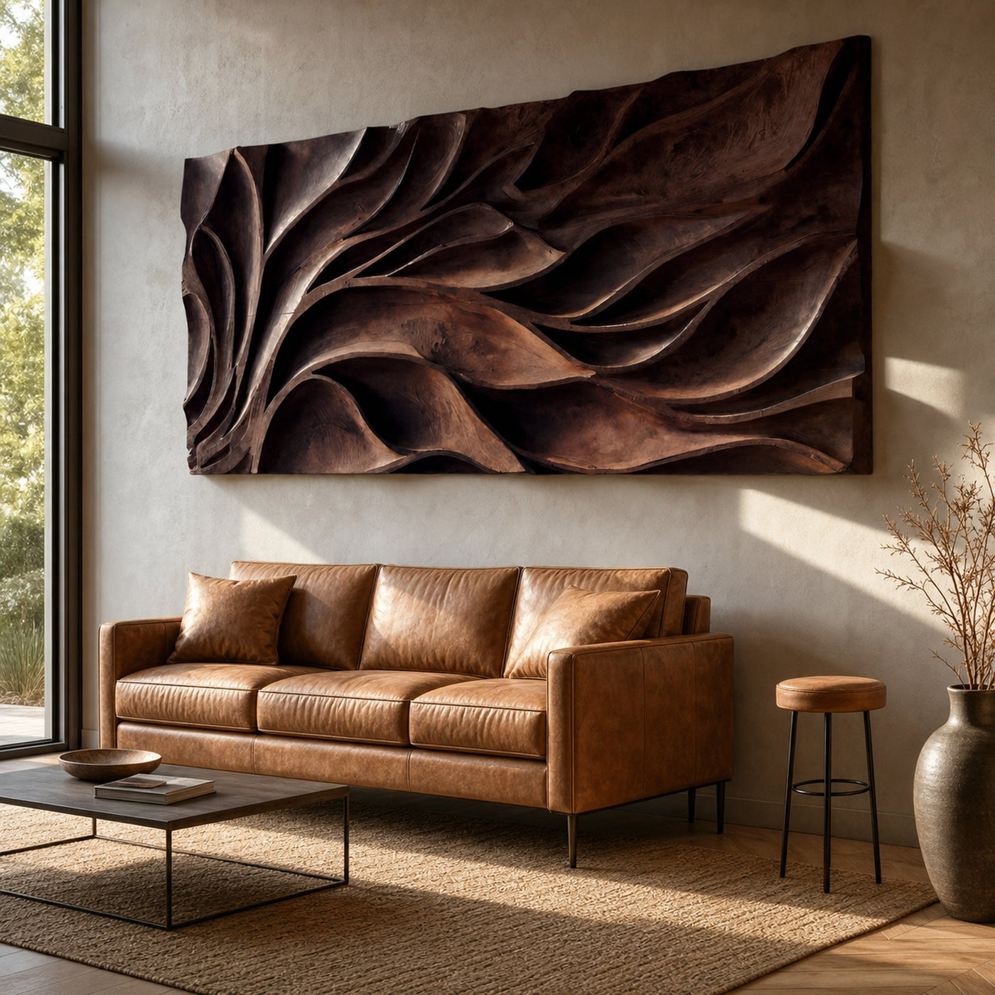 Abstract Carved Wall Art Sculpture For Living Room Decor - product view 7