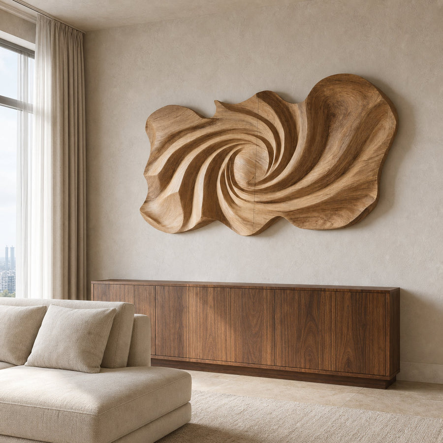 Abstract Swirl Flow Panel For Living Room Decoration