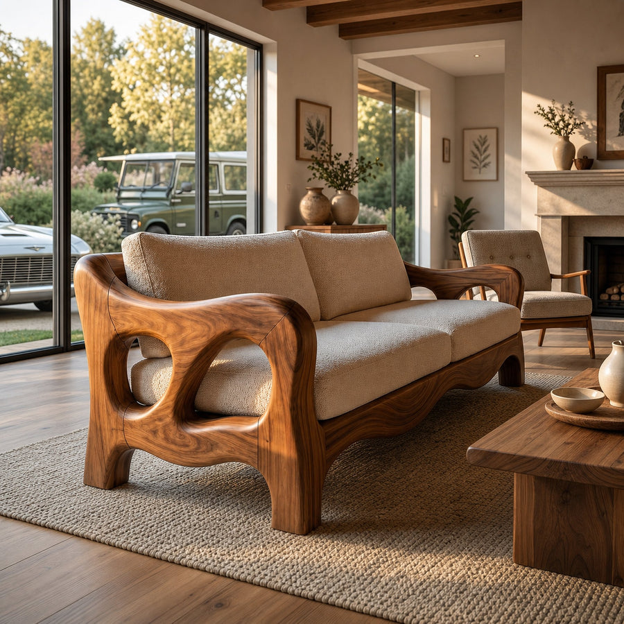 Architectural Sculptural Sofa Luxury Family Room