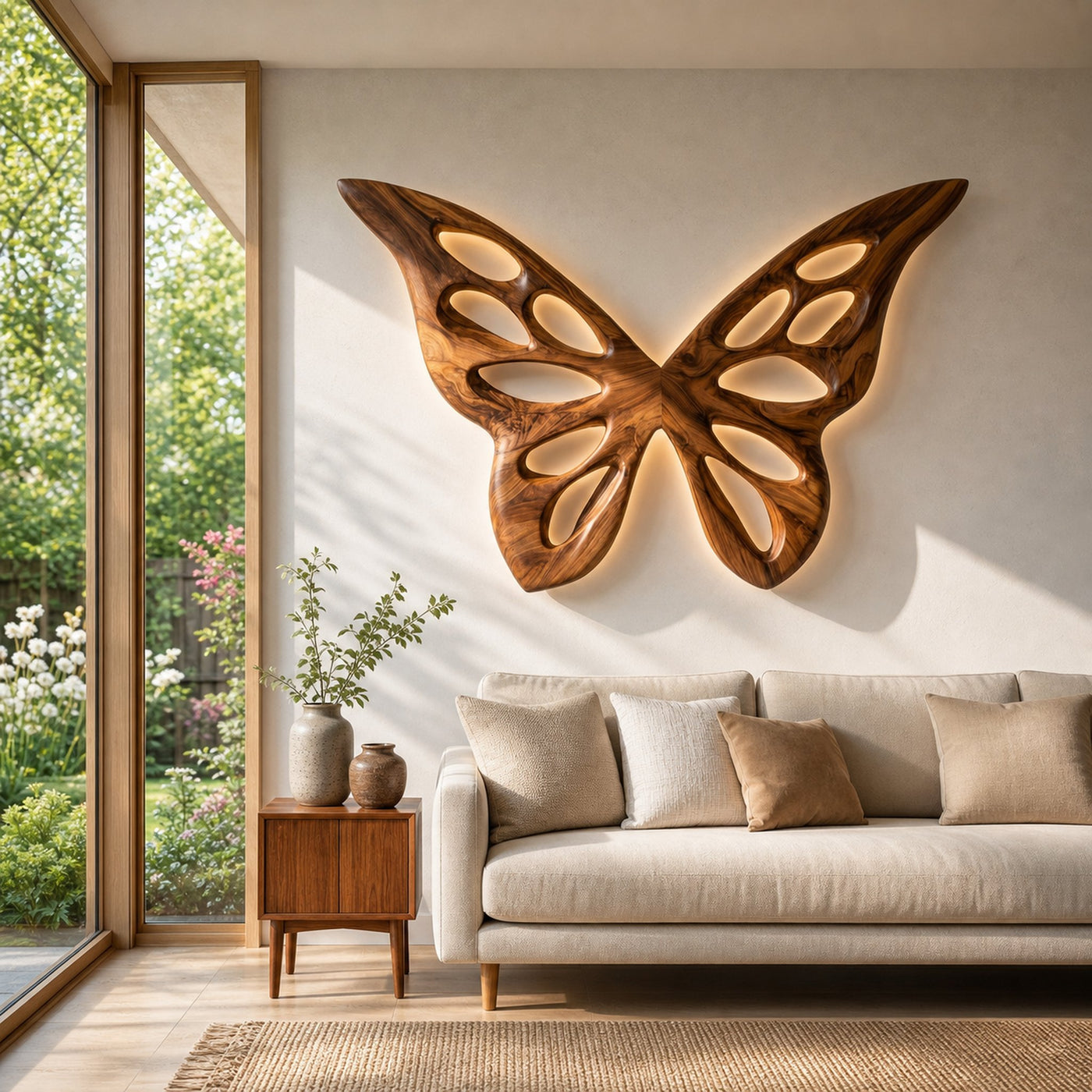 Artistic Butterfly Wooden Wall Art For Bedroom Or Lounge Decor