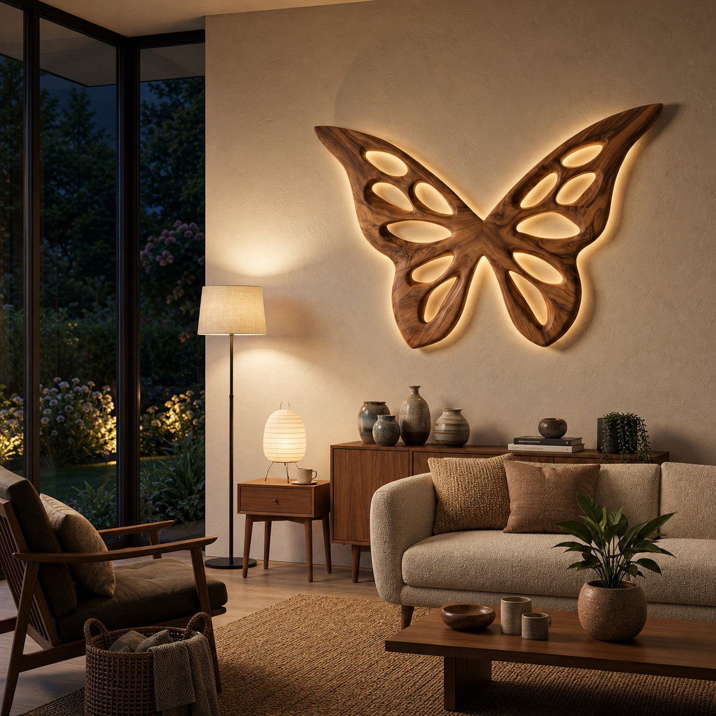 Artistic Butterfly Wooden Wall Art For Bedroom Or Lounge Decor - product view 6