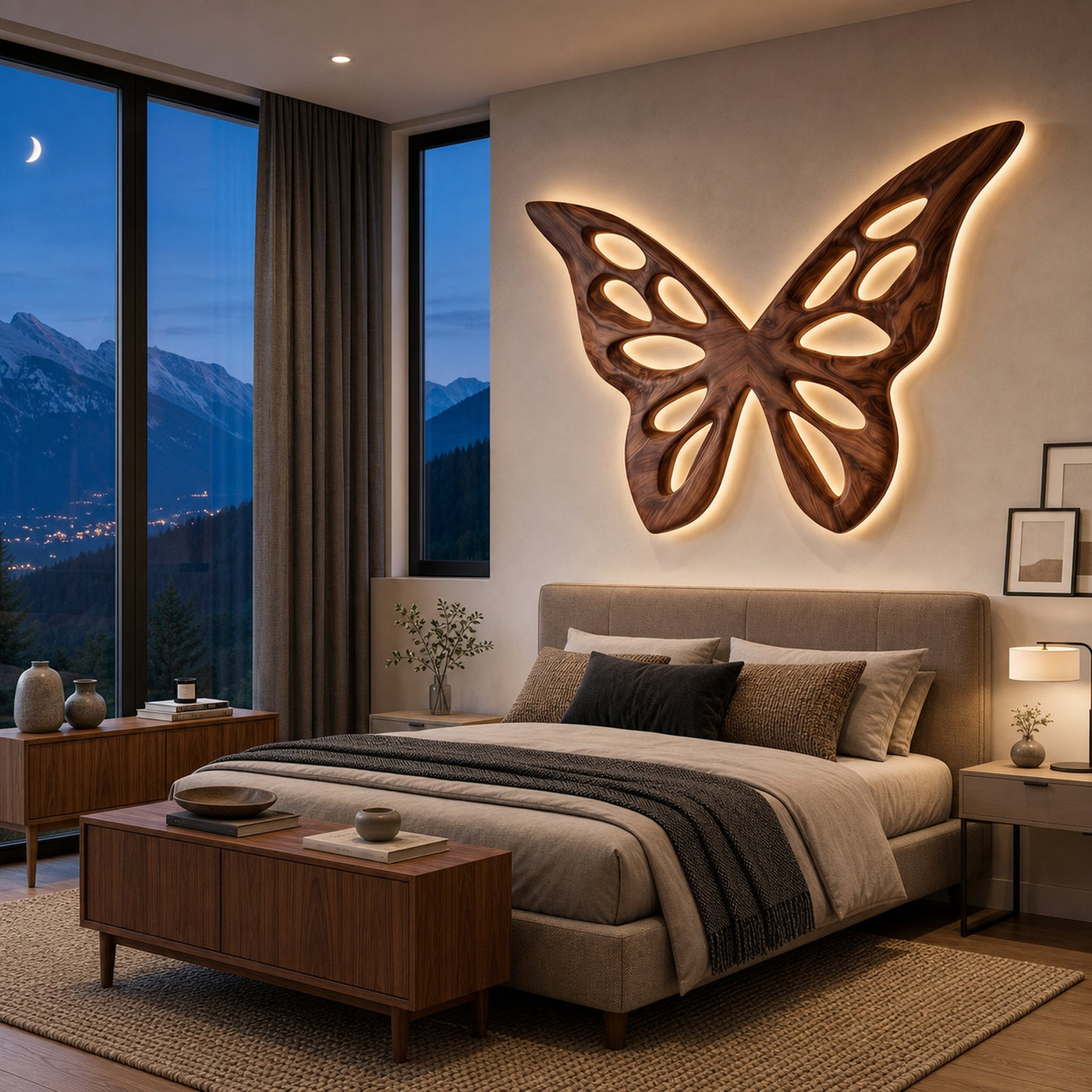 Artistic Butterfly Wooden Wall Art For Bedroom Or Lounge Decor - product view 7