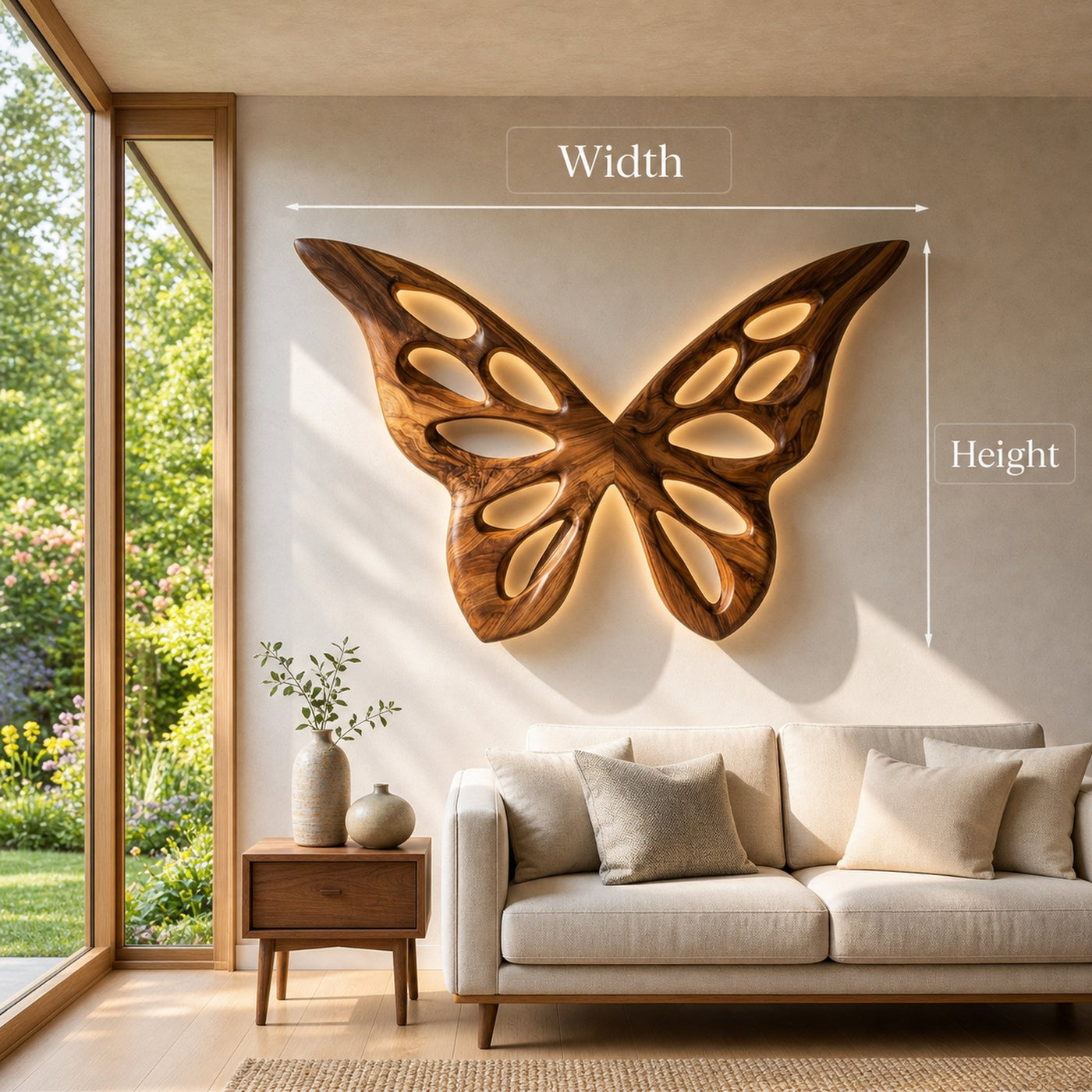 Artistic Butterfly Wooden Wall Art For Bedroom Or Lounge Decor - product view 8
