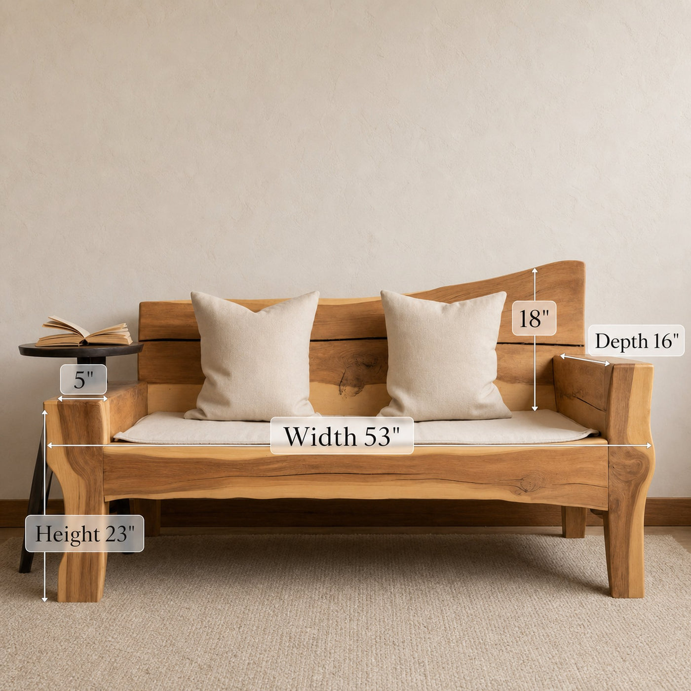Artistic Live Edge Sofa For Living Room - product view 6