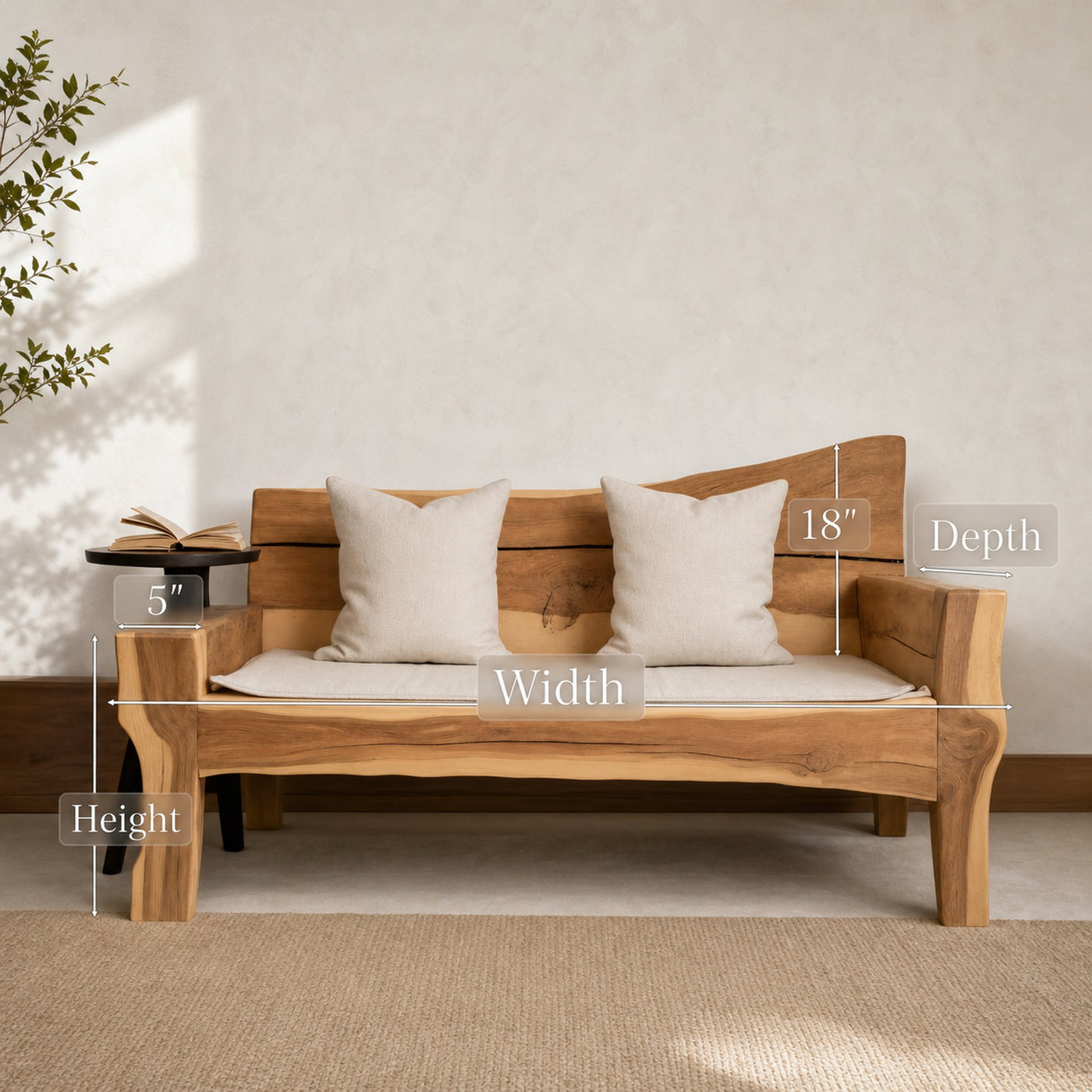 Artistic Live Edge Sofa For Living Room - product view 7