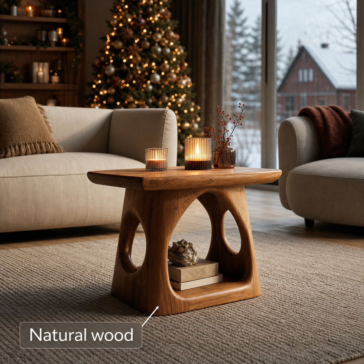 Artistic Sculptural Side Table For Holiday Decoration - product view 6