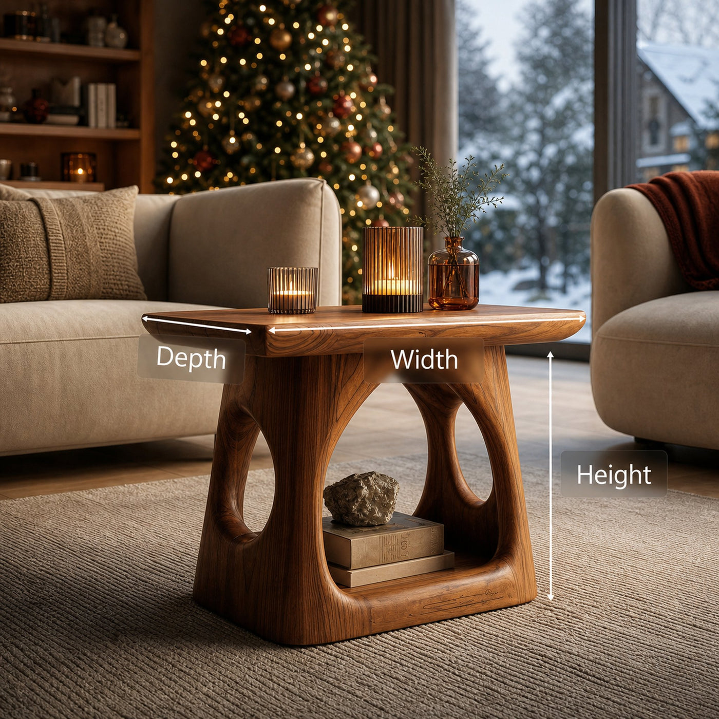 Artistic Sculptural Side Table For Holiday Decoration - product view 8
