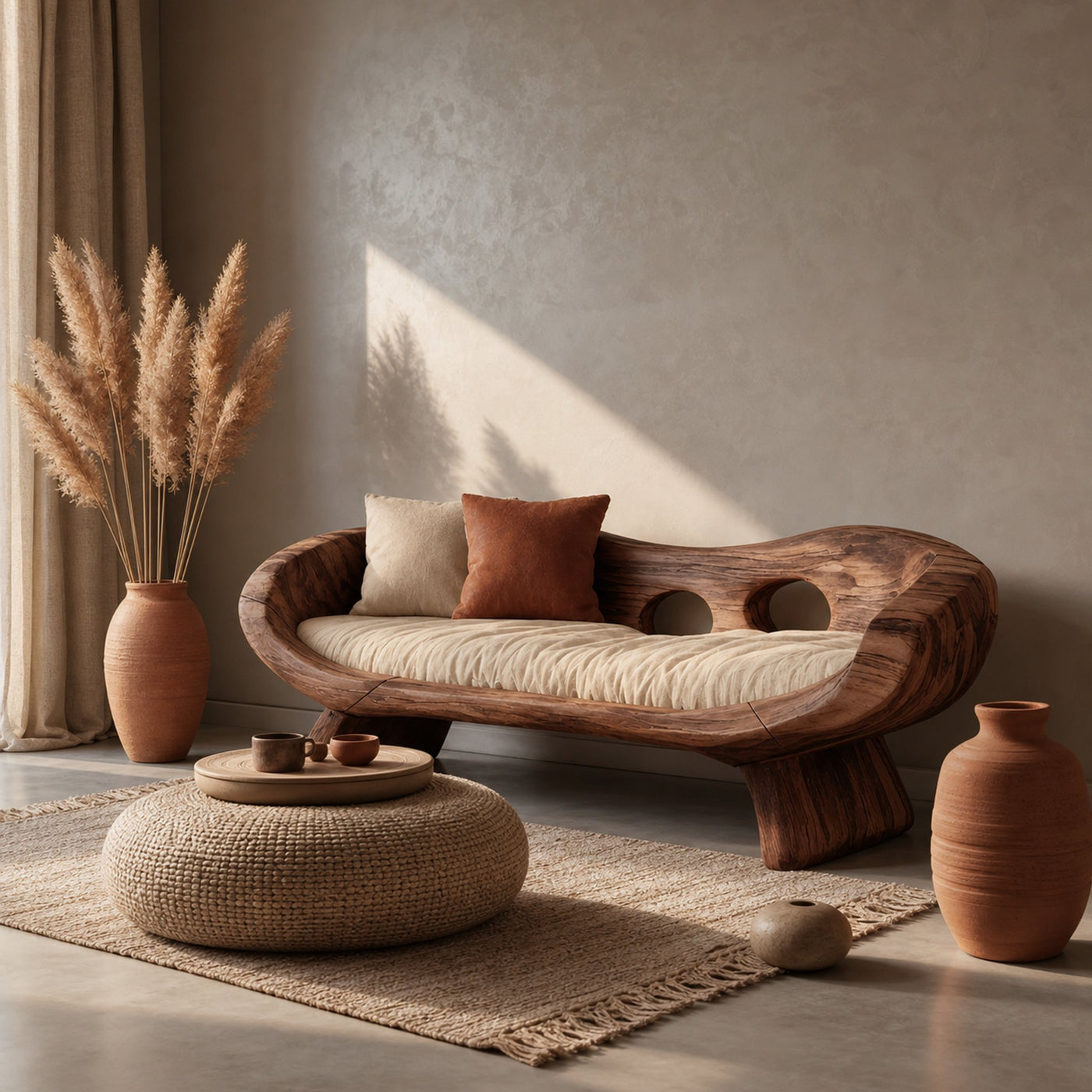 Artistic Sculptural Sofa With Curved Design For Living Room - product view 6