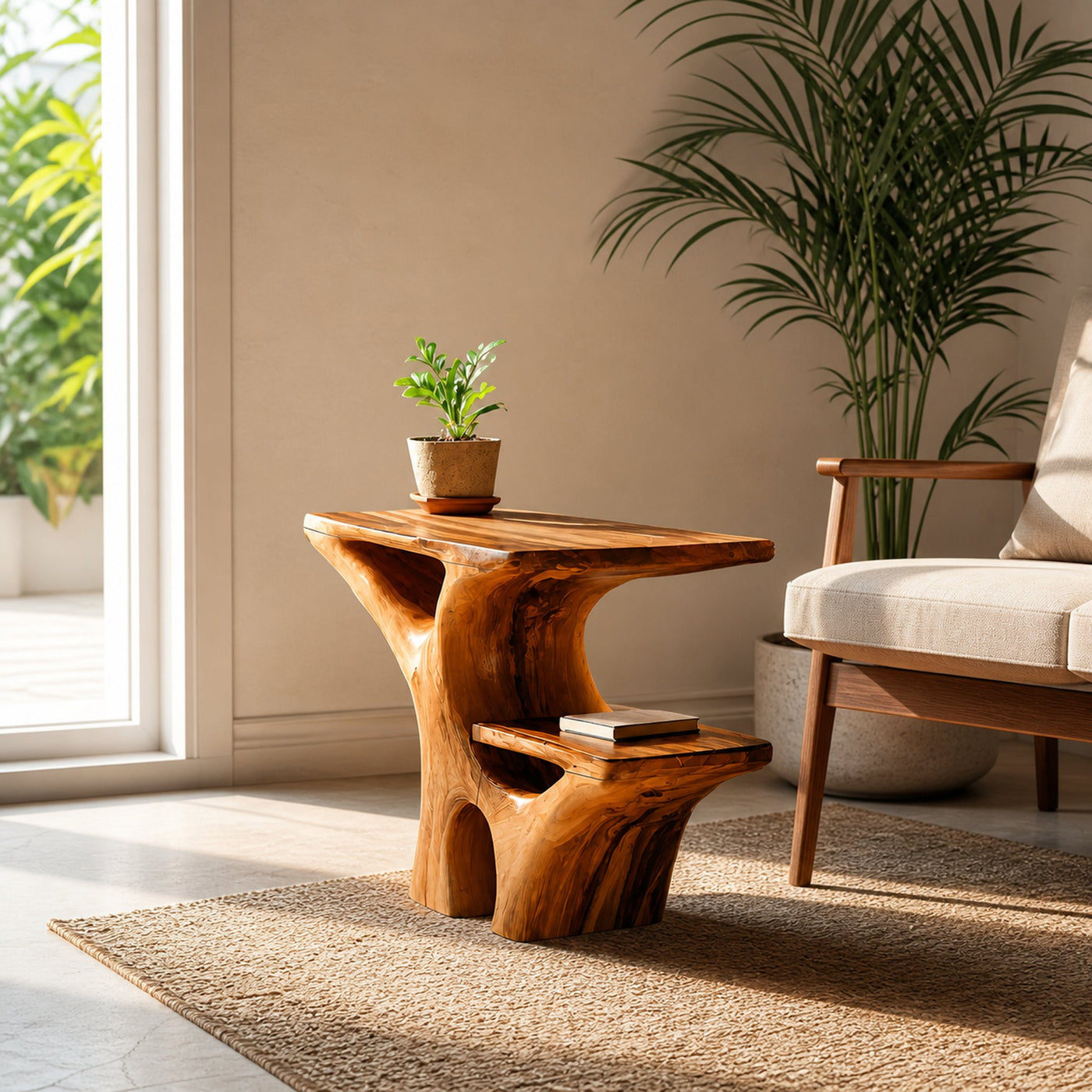 Artistic Side Table Unique Multi-Tiered Design For Home - product view 6
