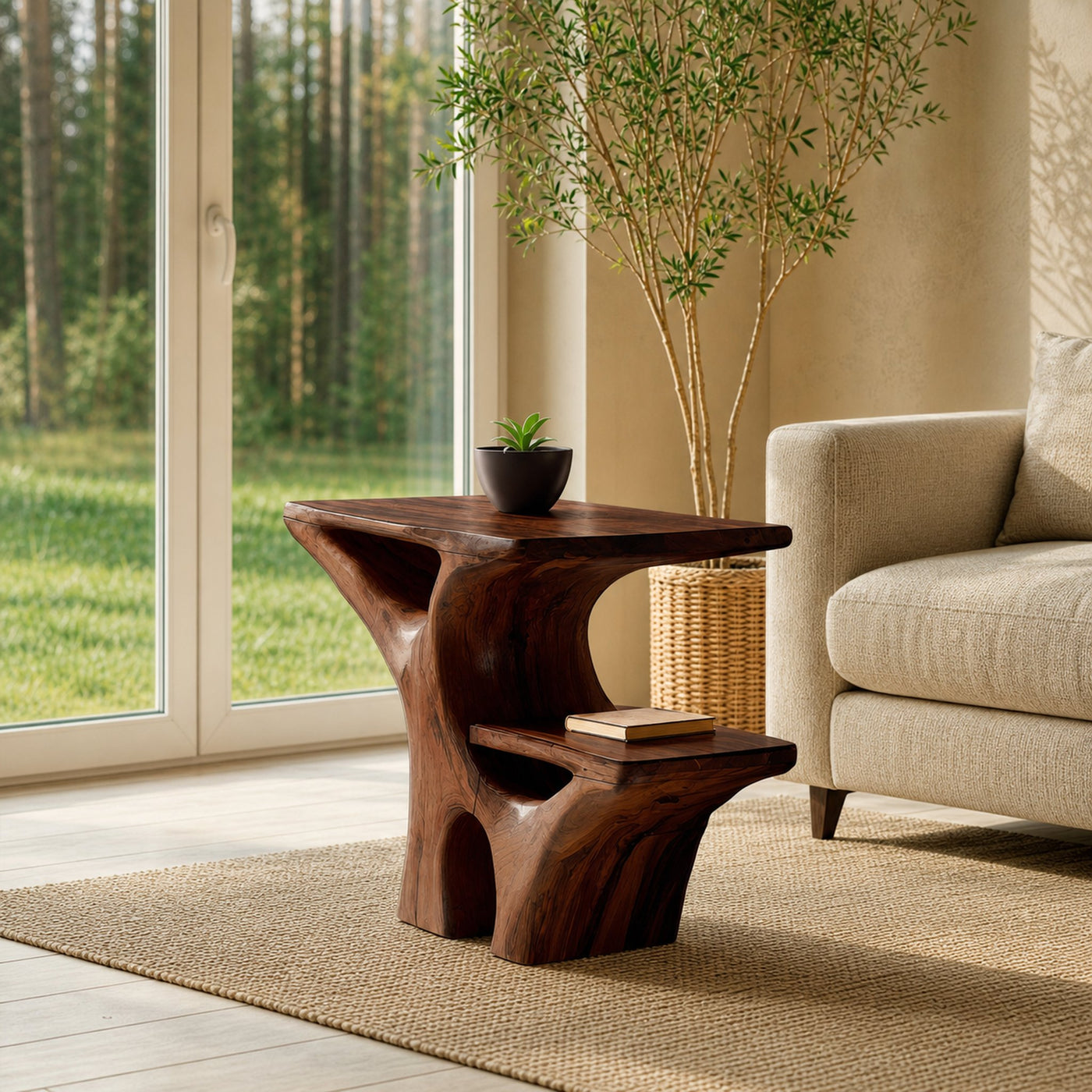 Artistic Side Table Unique Multi-Tiered Design For Home - product view 7