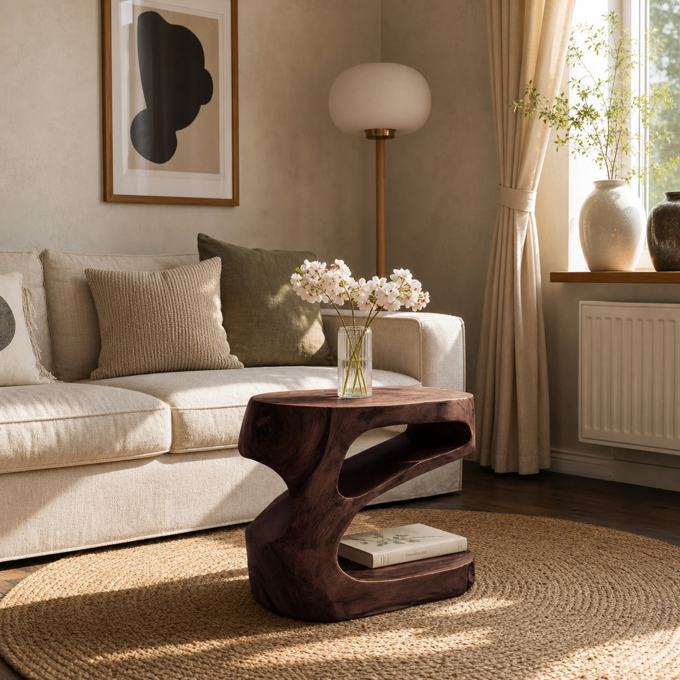 Artistic Side Table With Storage Shelf For Living Room - product view 7