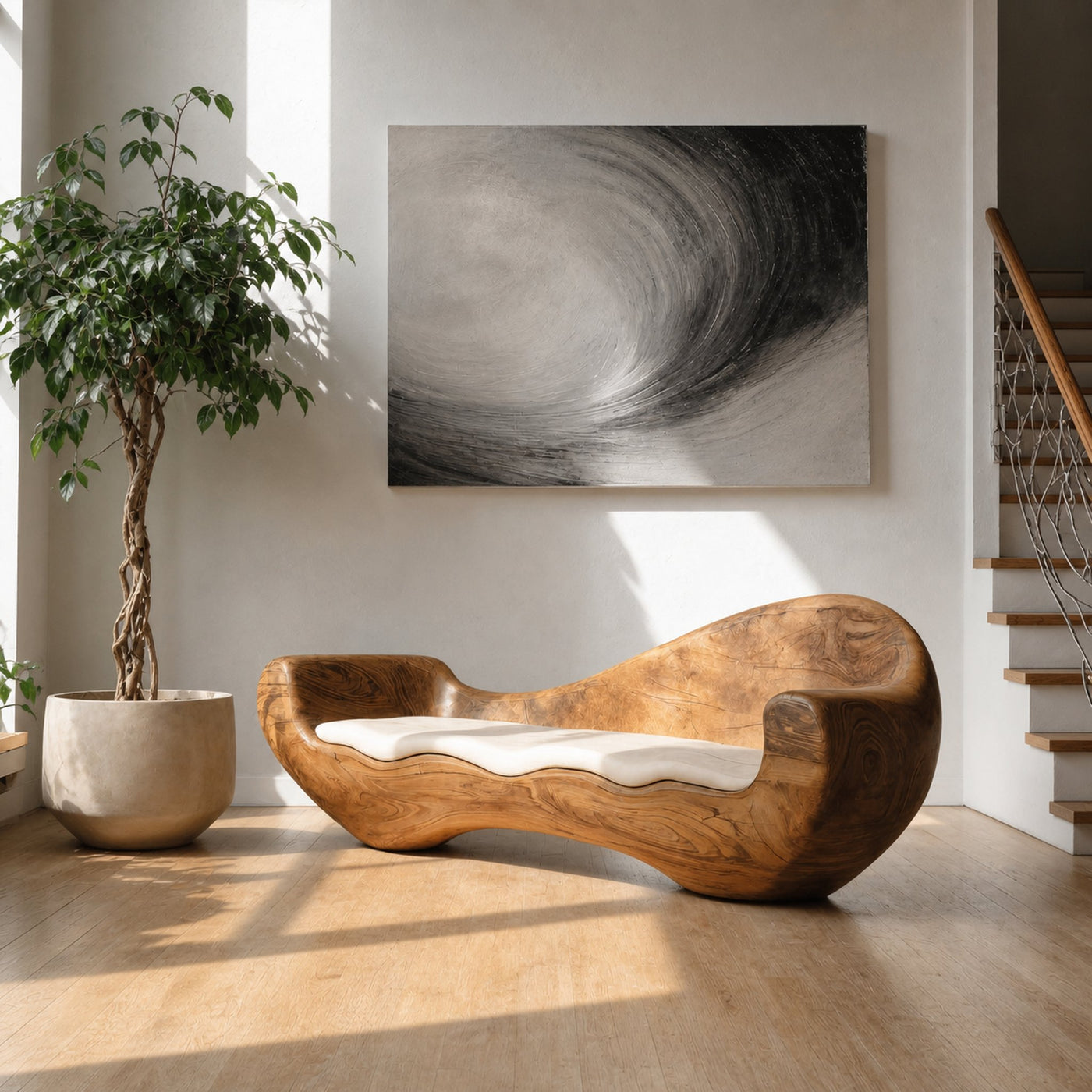 Artistic Sofa With Organic Design For Living Room