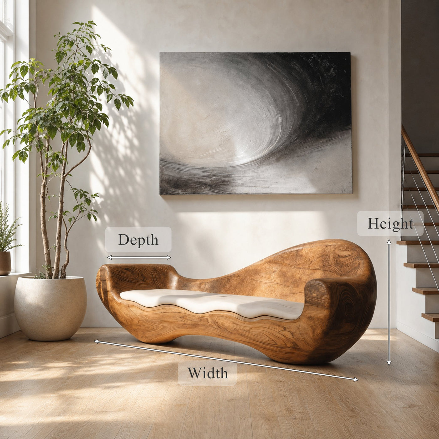 Artistic Sofa With Organic Design For Living Room - product view 7