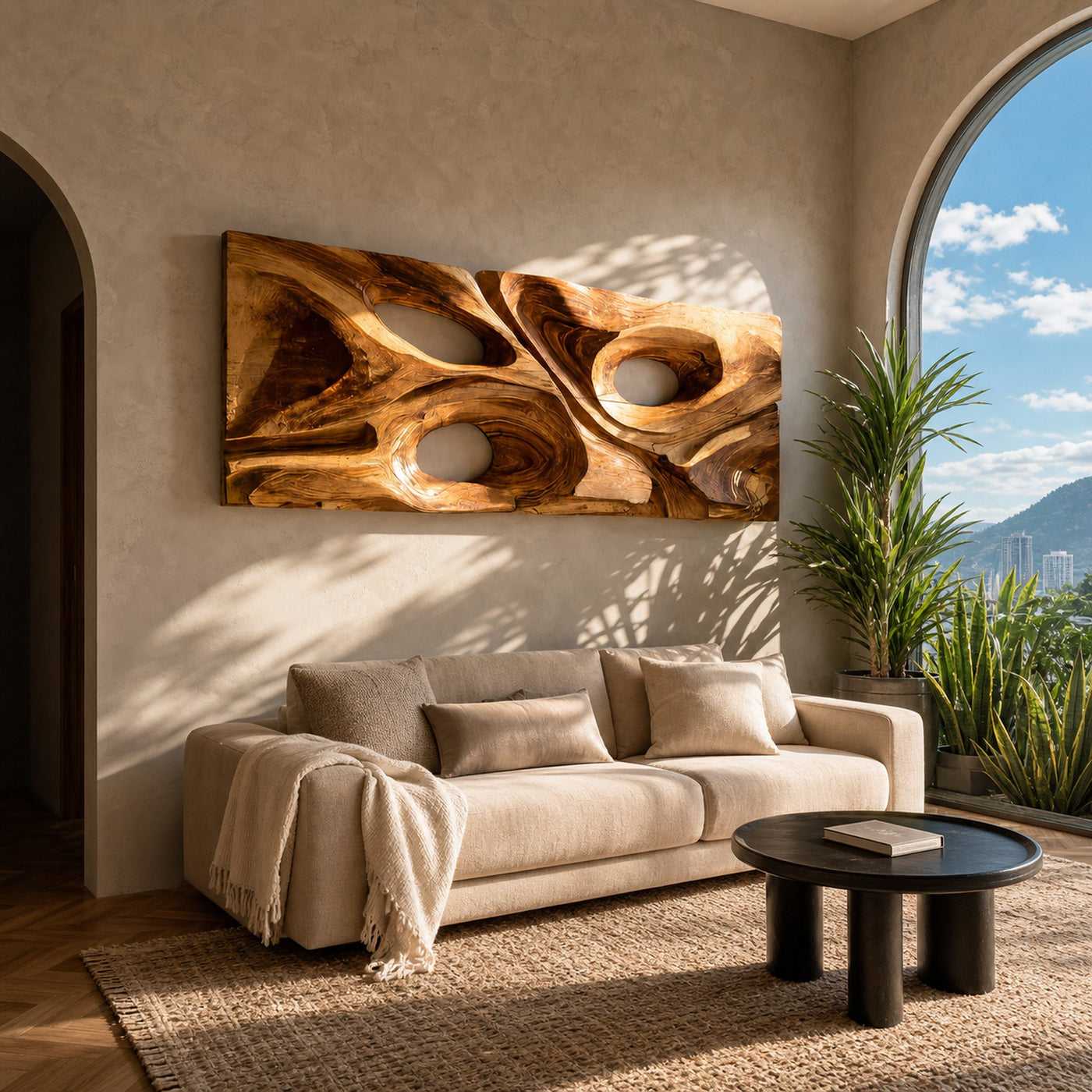 Artistic Wall Art With Multi Void Structure For Living Room