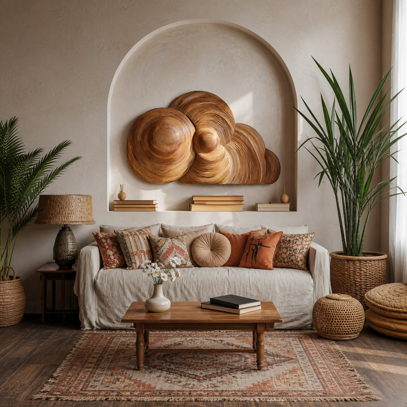 Artistic Wooden Cloud Wall Art For Interior Decor