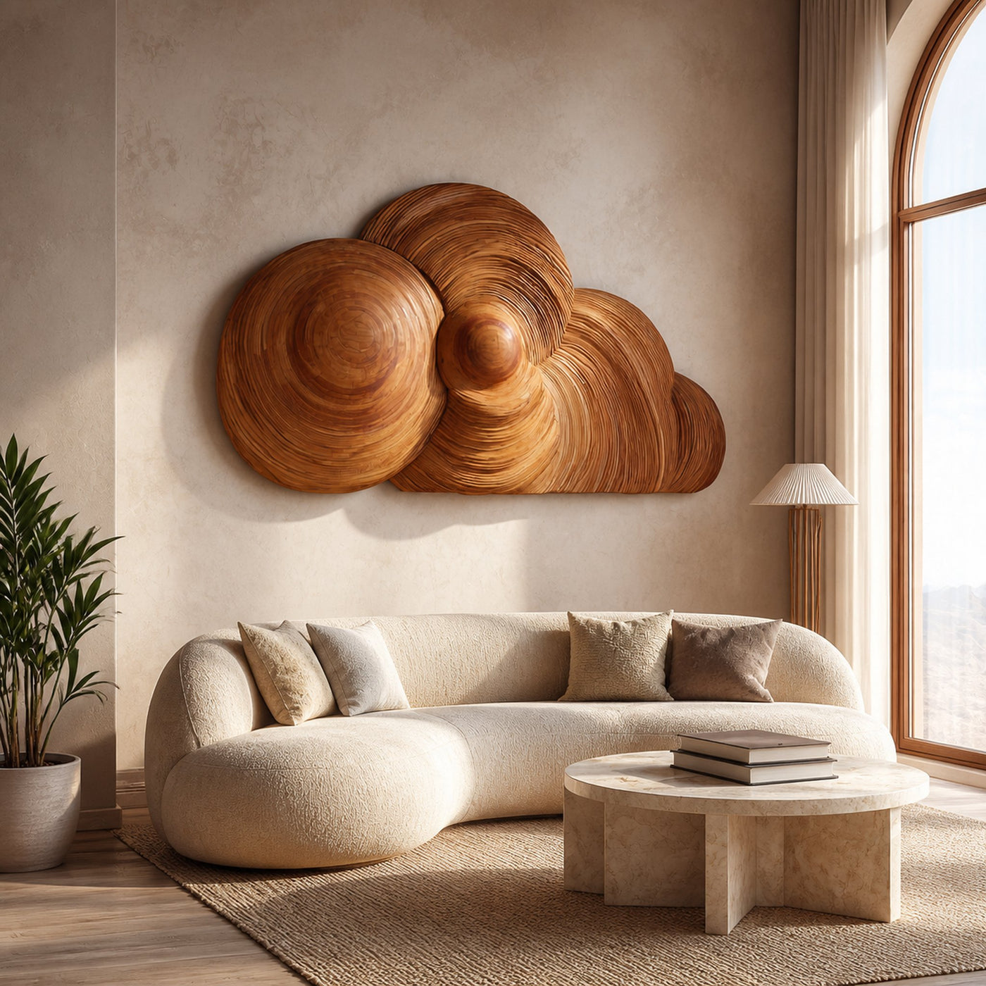 Artistic Wooden Cloud Wall Art For Interior Decor - product view 6