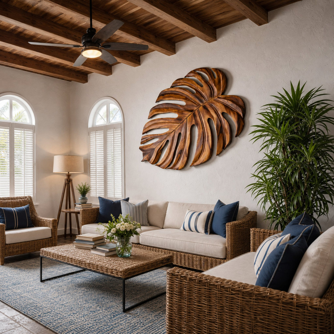Artistic Wooden Leaf Wall Art For Living Room - product view 7