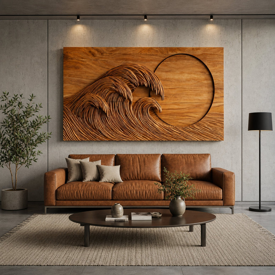Artistic Wooden Seascape Wall Art For Modern Home
