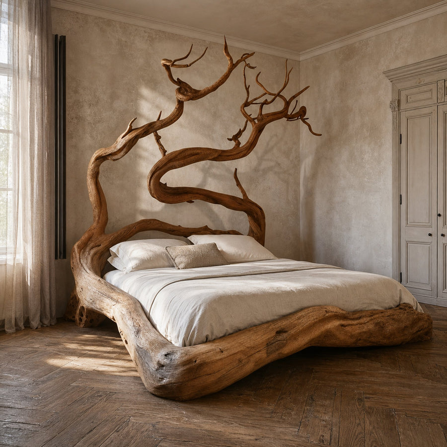 Backdrop Bed Frame Wood Furniture Handmade Decor Bedroom Valentine Gift