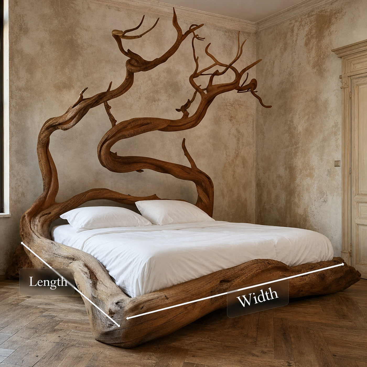 Backdrop Bed Frame Wood Furniture Handmade Decor Bedroom Valentine Gift - product view 6