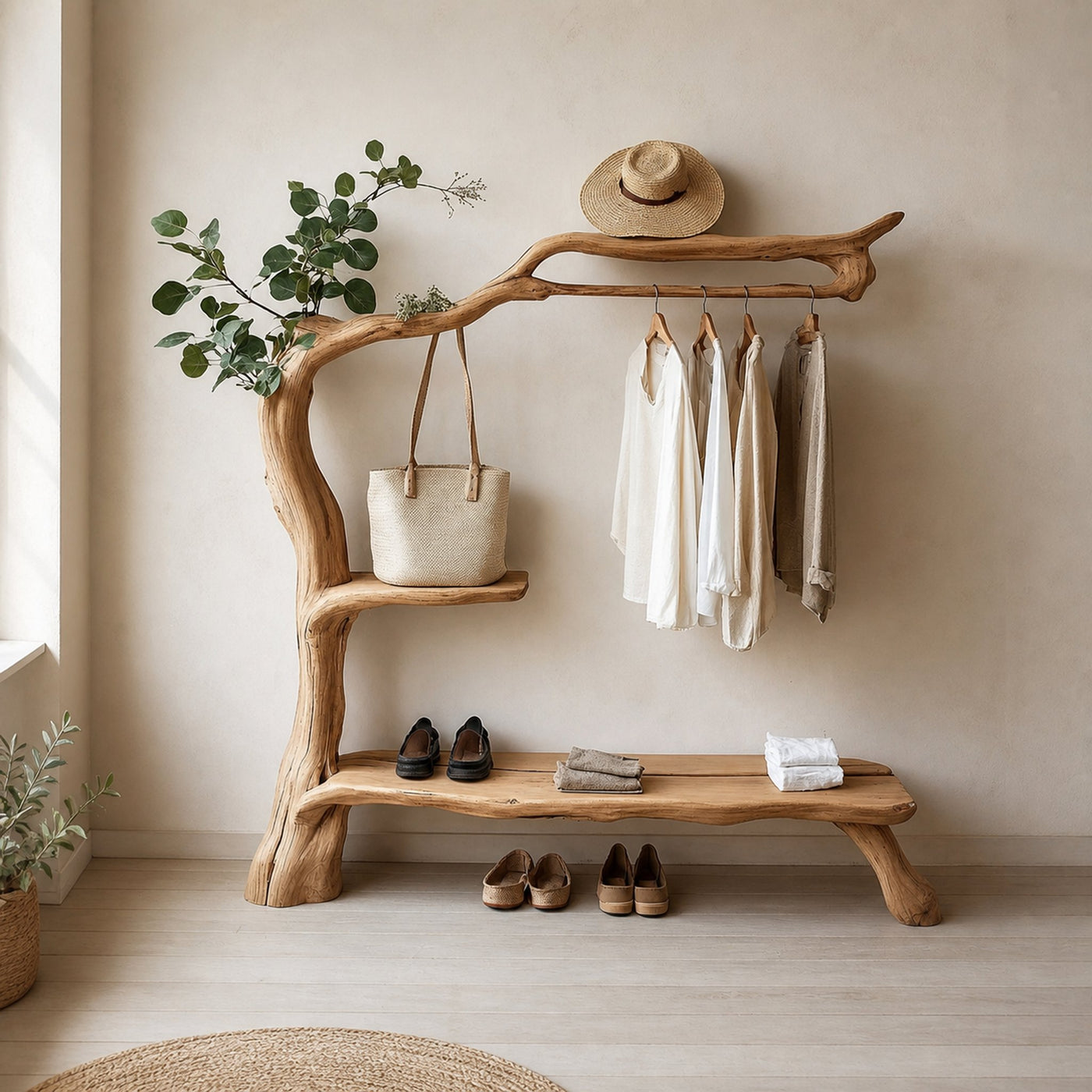Clothes Hanging Rack Handmade Design Decor Home Gift