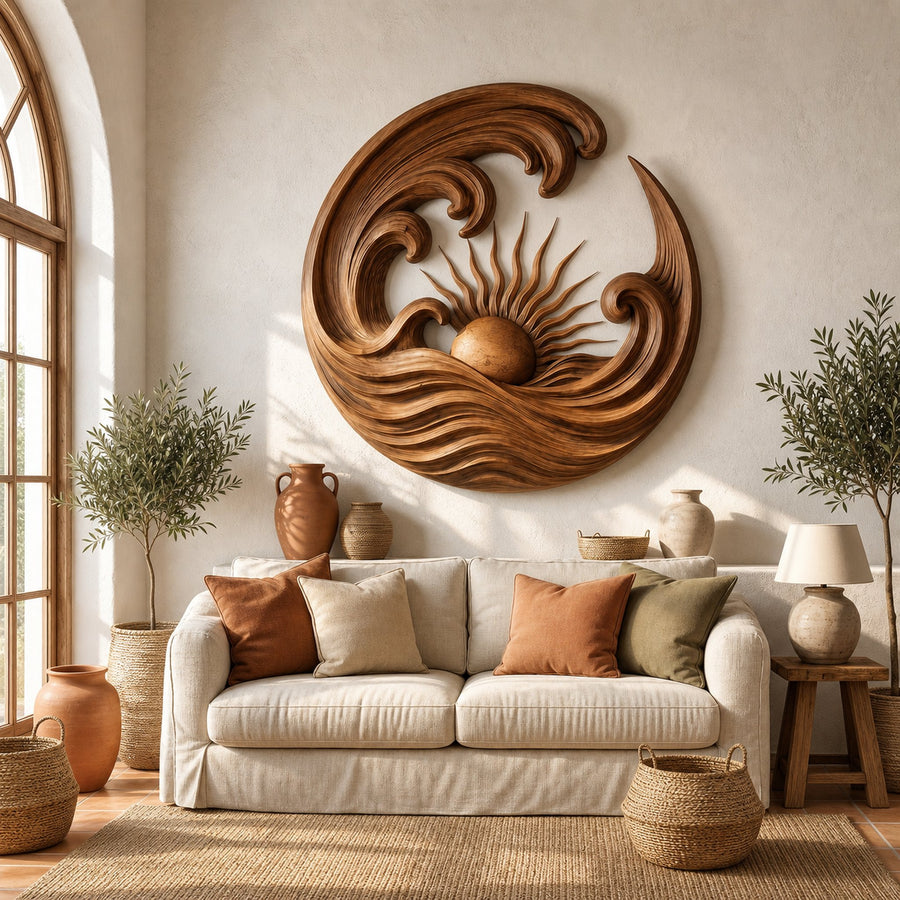 Coastal Wave Wall Art For Living Room